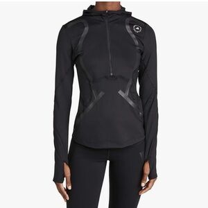 ADIDAS by STELLA McCARTNEY Primeblue Hooded 1/4 Zip Running Jacket [1290]